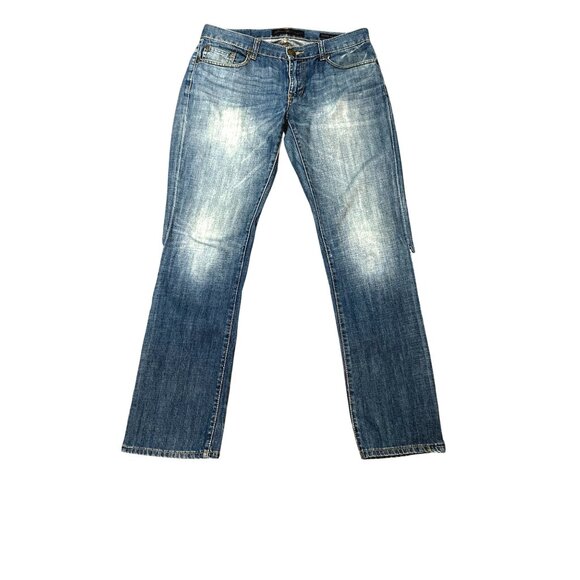 Seven7 Vintage Flared Jeans Floral Paisley Bell Bottom Design Leg Inserts Sz 32 - Picture 5 of 16